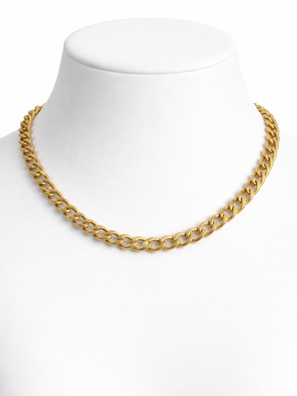 Cuban Link 18K Gold Plated Stainless Steel Choker Necklace